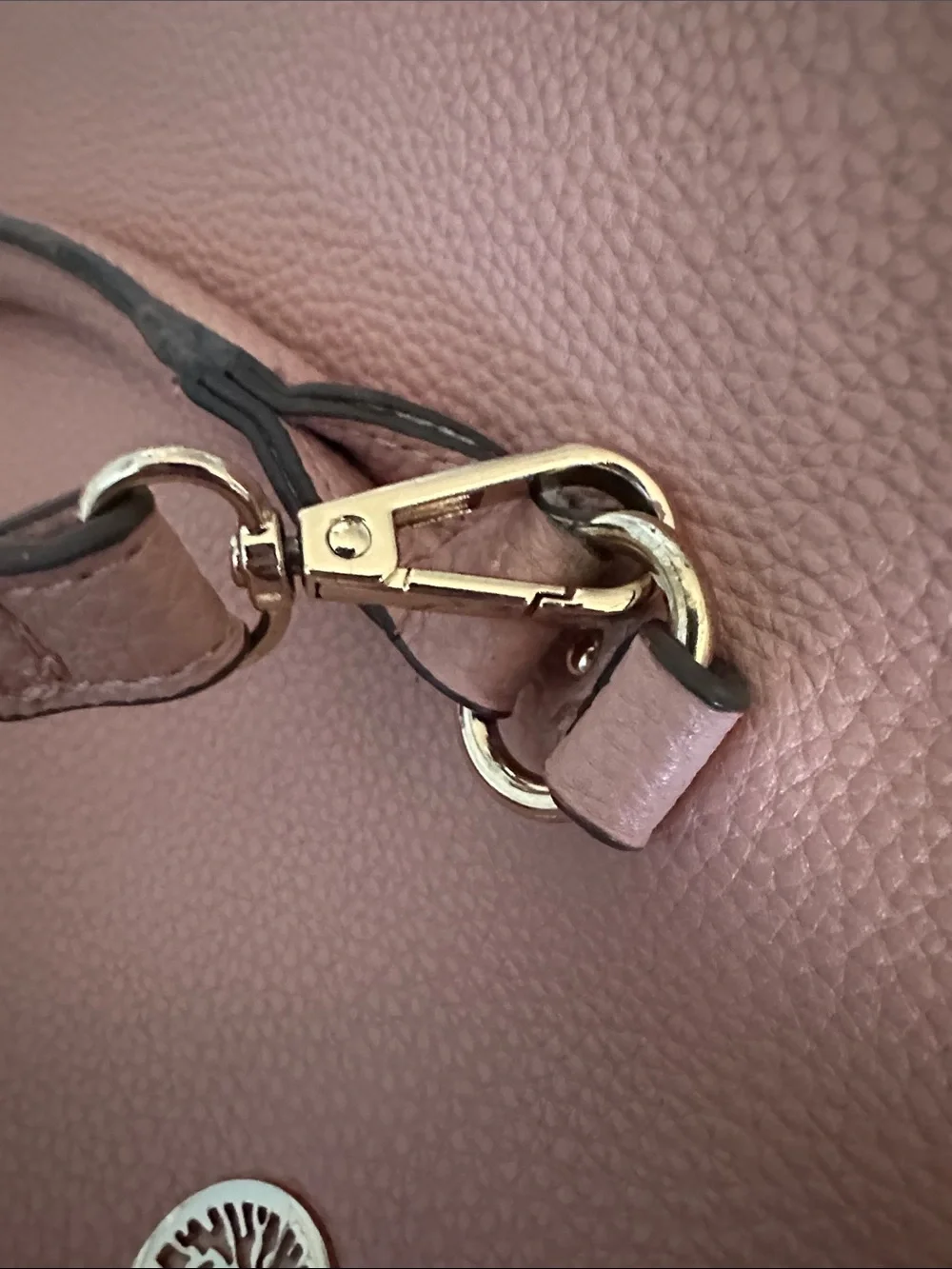 Ann Klein Blush Pink Vegan Leather Satchel/crossbody Bag